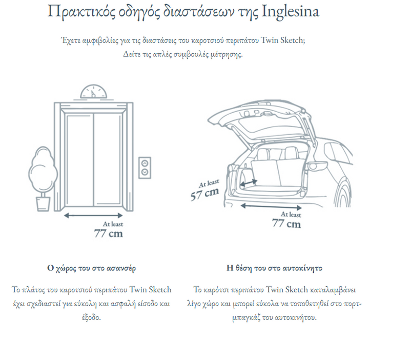 Καρότσι Διδύμων Twin Sketch Grey Inglesina 2025