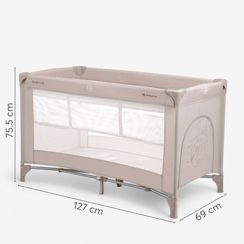 Παρκοκρέβατο 2 Επιπέδων So Gifted Beige KikkaBoo