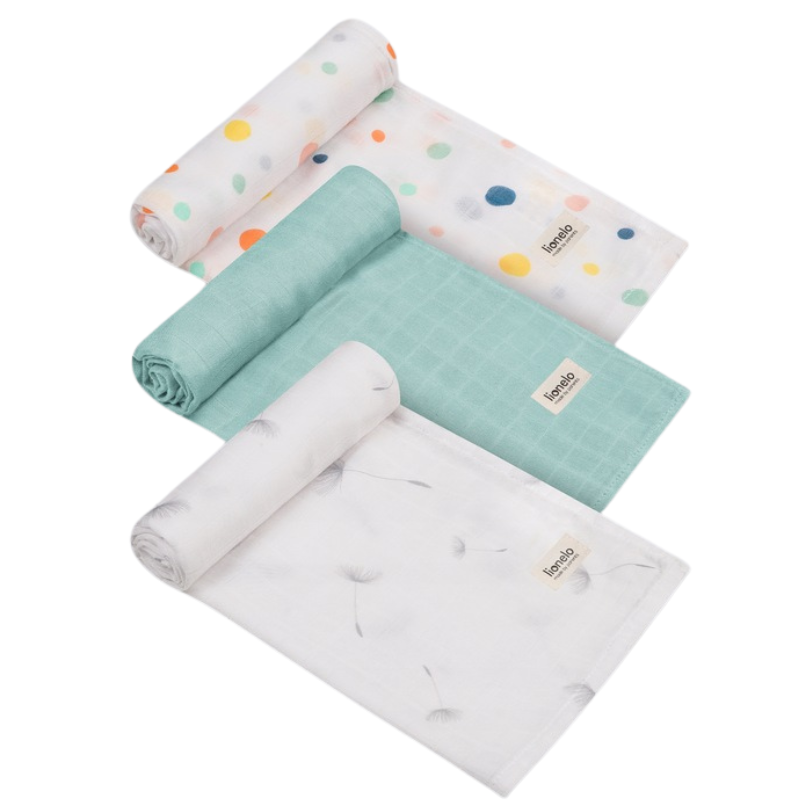 Μουσελίνα Πανάκι Αγκαλίας  Dot Bamboo 3τμχ