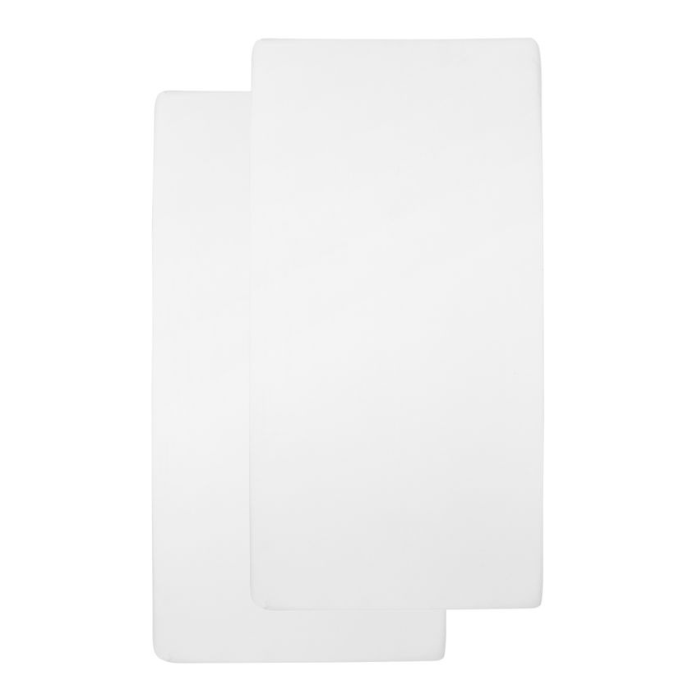 Σεντόνι Για Πορτ Μπεμπέ Με Λάστιχο 2τμχ Jersey White 40x80/90 cm