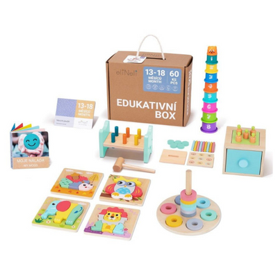 Κουτί Σετ Εκπαιδευτικών Παιχνιδιών Montessori Για Παιδιά 13-18m