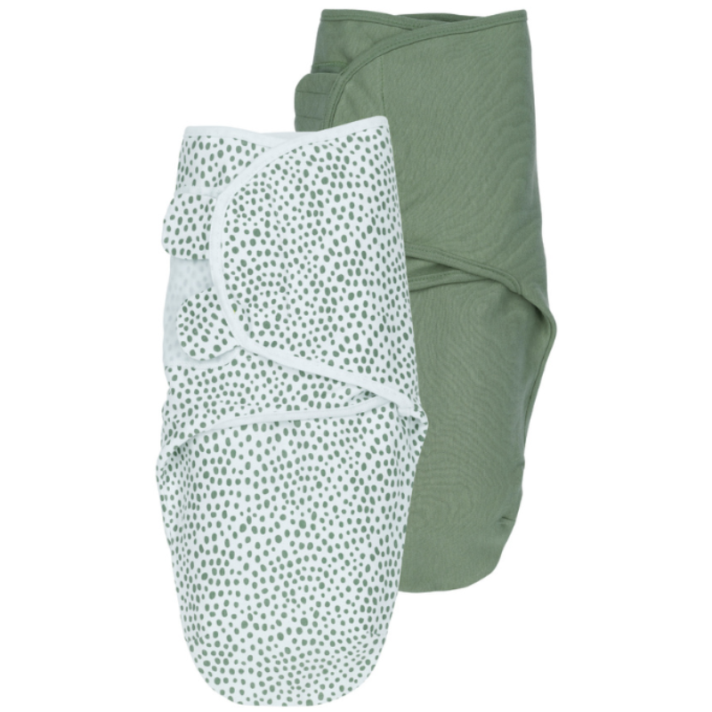 Κουβερτάκι Swaddle 2τεμ. Cheetah/Uni - Forest Green