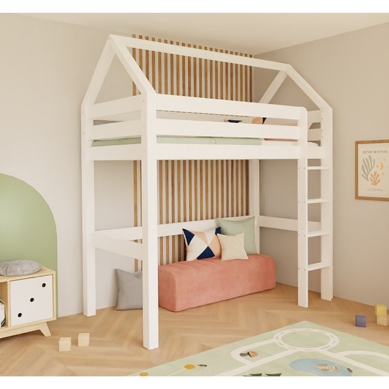 Παιδική Κουκέτα MANASLU 90x200cm Λευκό - 10% Έκπτωση Στο Στρώμα