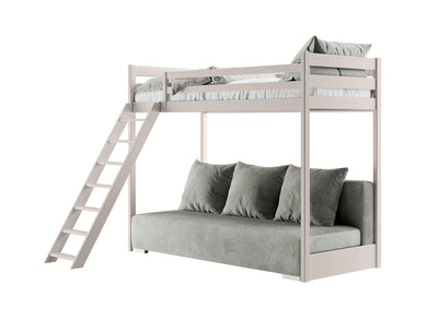 Κουκέτα SOFINO 3 Ατόμων με Σκάλα 90x200/140x200cm Cashmere - 10% Έκπτωση Στο Στρώμα