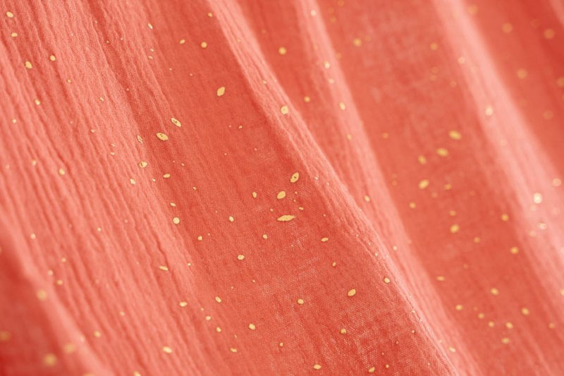 Κουρτίνα Κρεβατιού - Canopy Peach Gold Dots 350cm