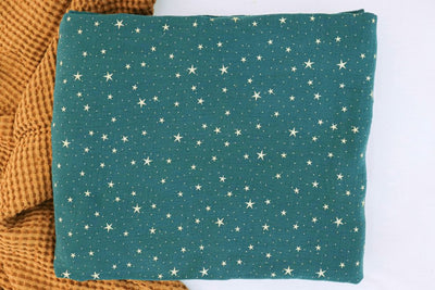 Κουρτίνα Κρεβατιού - Canopy Green Gold Stars 350cm