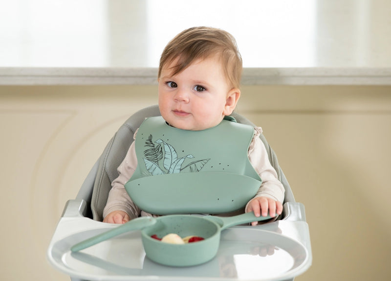 Σαλιάρα Σιλικόνης Flora Blush KikkaBoo