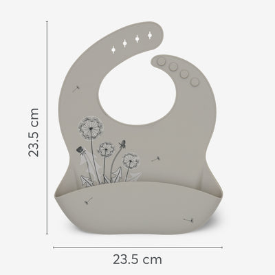 Σαλιάρα Σιλικόνης Flora Blush KikkaBoo