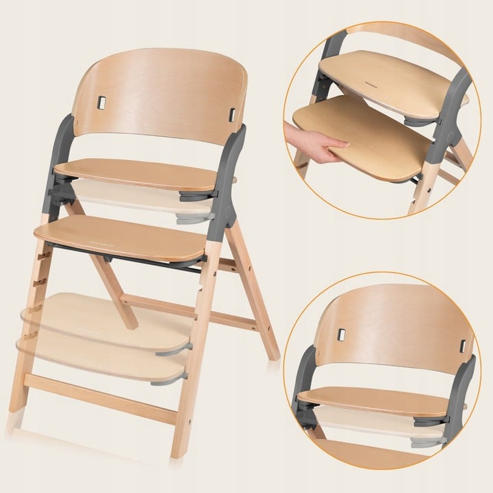 Καρεκλάκι Φαγητού Megan 3 σε 1 Gray Wood Lionelo