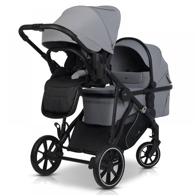 Καρότσι Διδύμων Eurocart Duoflex 1+2 Cloudy Grey EasyGo