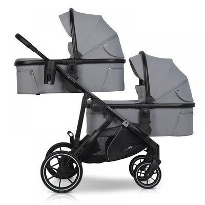 Καρότσι Διδύμων Eurocart Duoflex 2+2  Cloudy Grey EasyGo