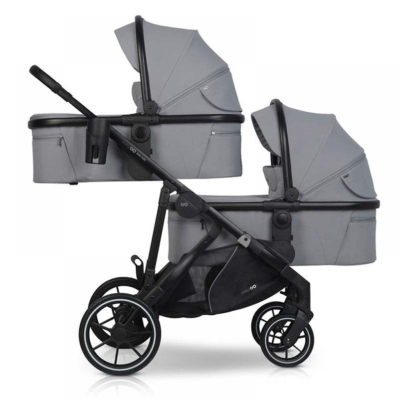 Καρότσι Διδύμων Eurocart Duoflex 2+2  Cloudy Grey EasyGo