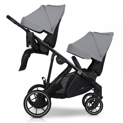 Καρότσι Διδύμων Eurocart Duoflex 1+2 Cloudy Grey EasyGo