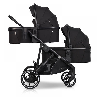Καρότσι Διδύμων Eurocart Duoflex 2+2 Ebony Black EasyGo