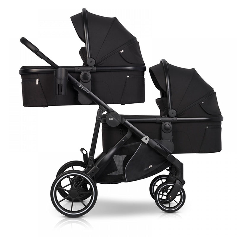 Καρότσι Διδύμων Eurocart Duoflex 2+2 Ebony Black EasyGo