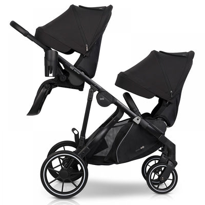 Καρότσι Διδύμων Eurocart Duoflex 2+2 Ebony Black EasyGo