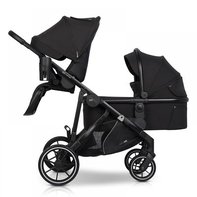 Καρότσι Διδύμων Eurocart Duoflex 1+2 Ebony Black EasyGo