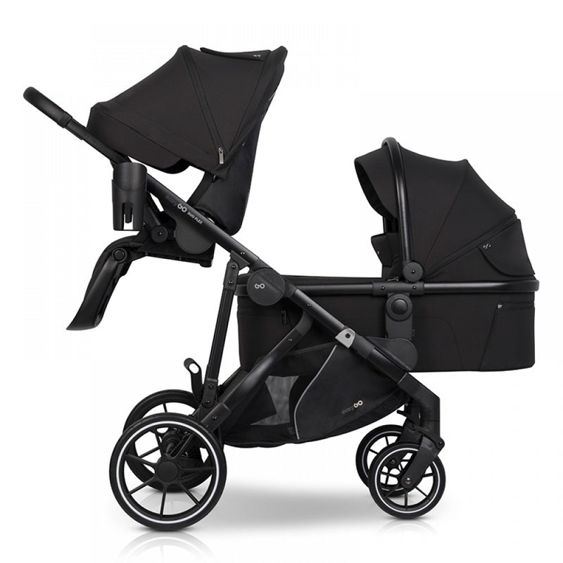 Καρότσι Διδύμων Eurocart Duoflex 1+2 Ebony Black EasyGo