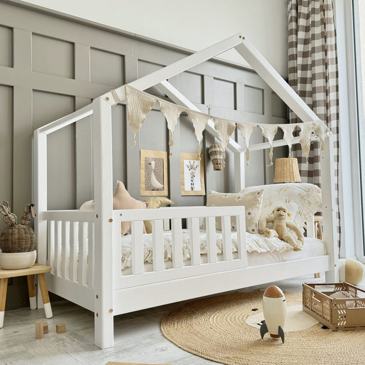 Παιδικό Κρεβάτι Housebed Λευκό 200x90cm 10cm Ποδαράκι -  10% Έκπτωση Στο Στρώμα
