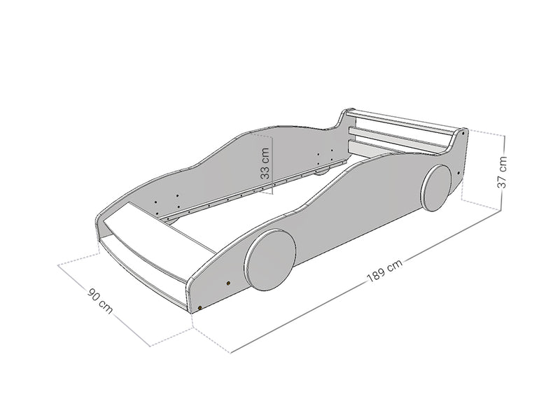 Παιδικό Κρεβάτι Sports Car 80x160cm - 10% Έκπτωση στο Στρώμα