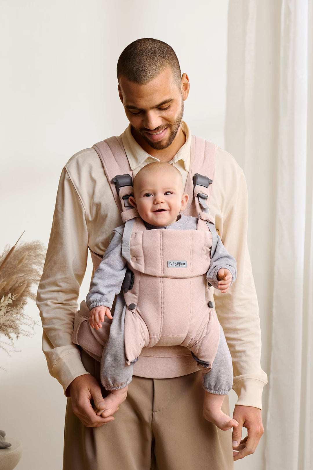 Μάρσιπος Harmony Woven Light Pink Melange Babybjorn