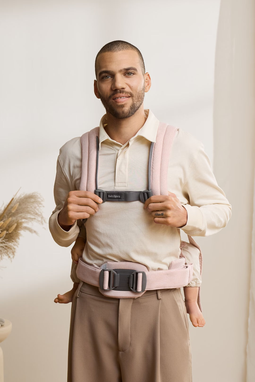 Μάρσιπος Harmony Woven Light Pink Melange Babybjorn