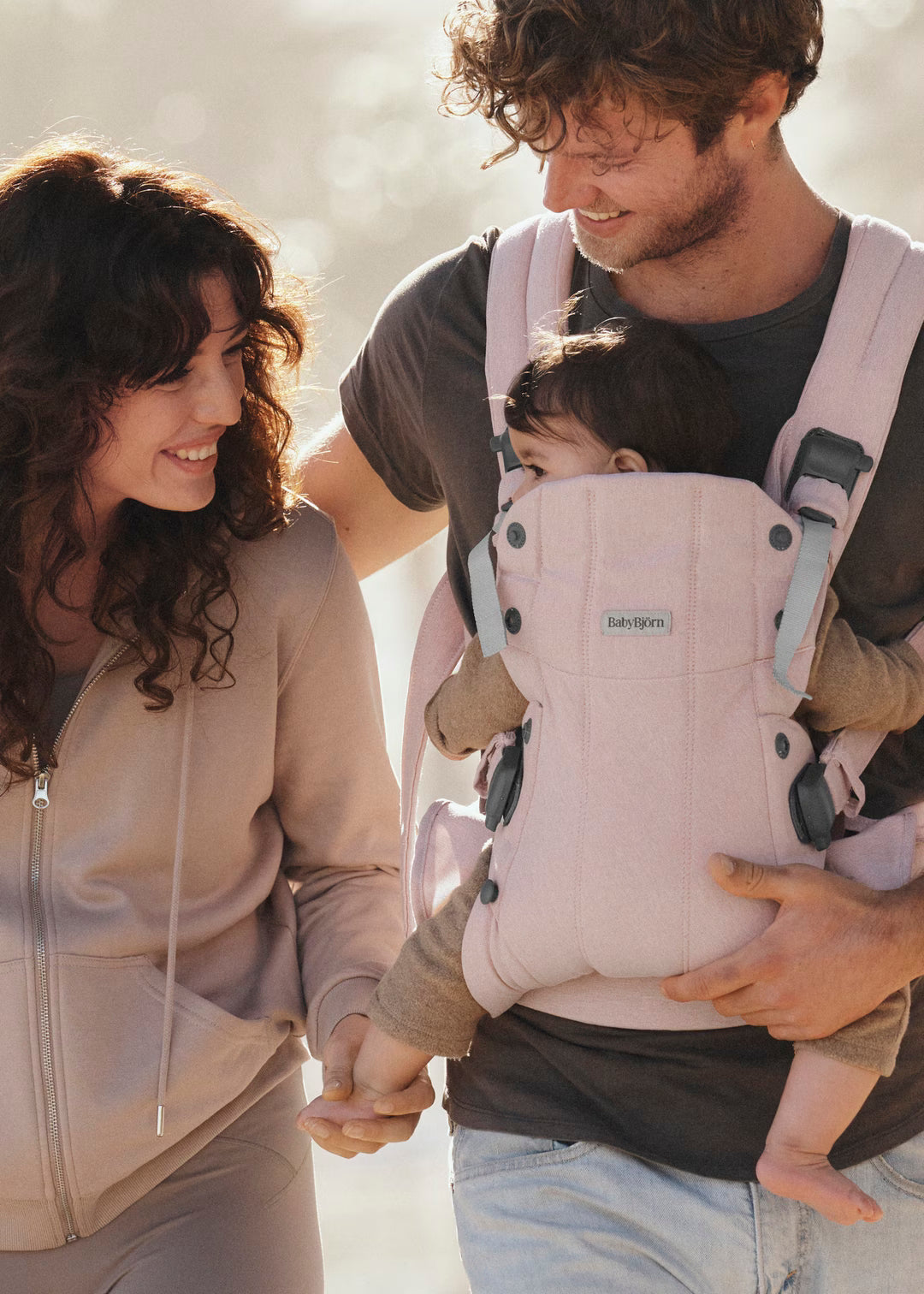 Μάρσιπος Harmony Woven Light Pink Melange Babybjorn