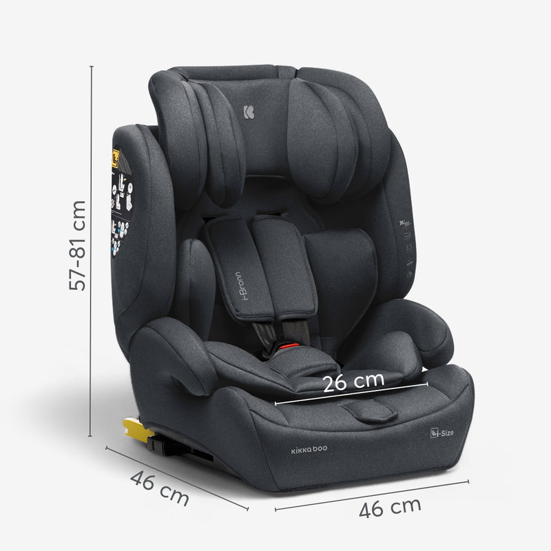 Κάθισμα Aυτοκινήτου i-Bronn Black i-Size 76-150cm KikkaBoo