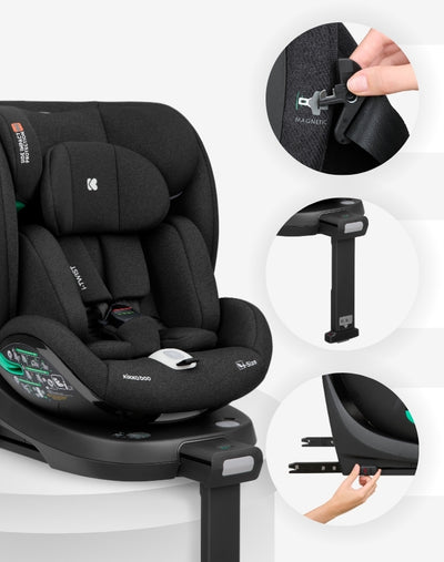 Κάθισμα Aυτοκινήτου i-Twist 360° Dark Grey i-Size 40-150cm KikkaBoo
