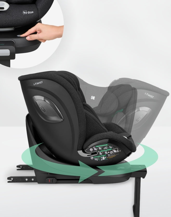 Κάθισμα Aυτοκινήτου i-Twist 360° Dark Grey i-Size 40-150cm KikkaBoo