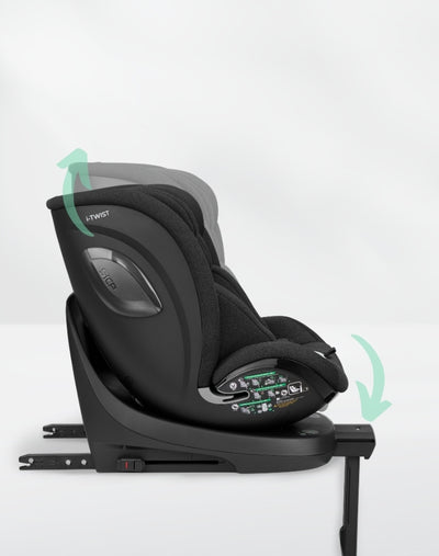 Κάθισμα Aυτοκινήτου i-Twist 360° Dark Grey i-Size 40-150cm KikkaBoo