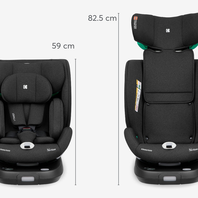 Κάθισμα Aυτοκινήτου i-Twist 360° Dark Grey i-Size 40-150cm KikkaBoo