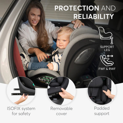 Κάθισμα Aυτοκινήτου i-Twist 360° Dark Grey i-Size 40-150cm KikkaBoo
