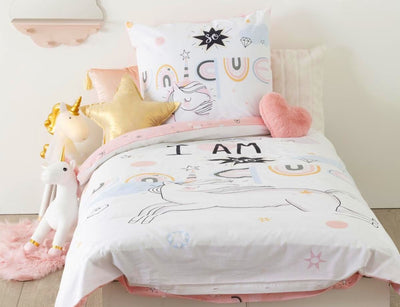 Σετ Μονή Παπλωματοθήκη & Μαξιλαροθήκη Unicorn 140x200cm