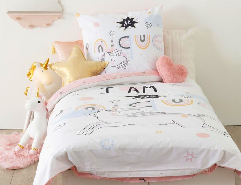 Σετ Μονή Παπλωματοθήκη & Μαξιλαροθήκη Unicorn 140x200cm