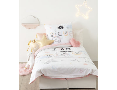 Σετ Μονή Παπλωματοθήκη & Μαξιλαροθήκη Unicorn 140x200cm