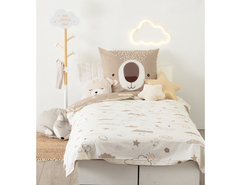 Σετ Μονή Παπλωματοθήκη & Μαξιλαροθήκη Bear 140x200cm