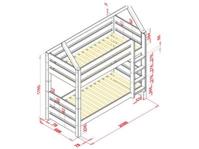 Παιδική Διαιρούμενη Κουκέτα ALPY 90x200cm  - 10% Έκπτωση Στο Στρώμα
