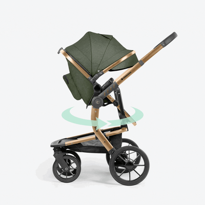 Παιδικό Καρότσι Irene 3 In 1 Army Green KikkaBoo