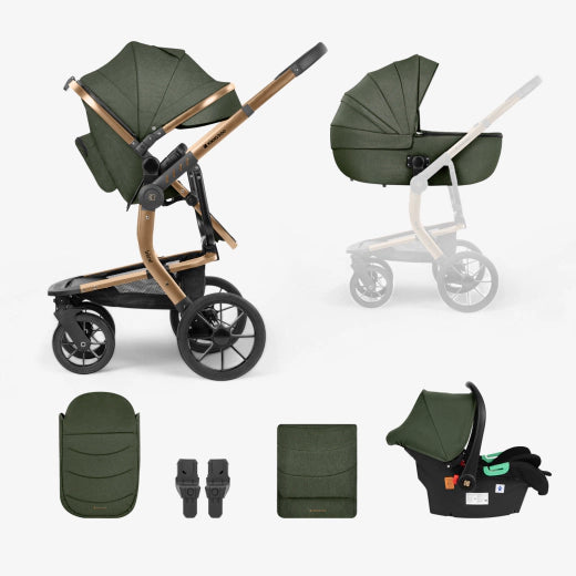 Παιδικό Καρότσι Irene 3 In 1 Army Green KikkaBoo