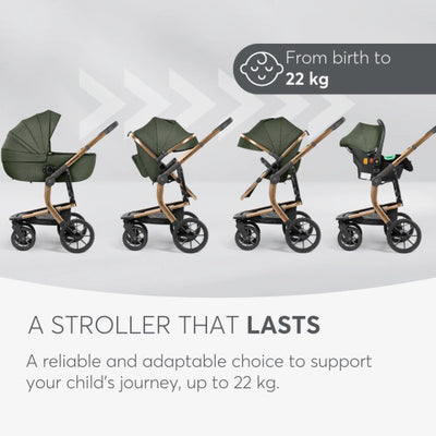 Παιδικό Καρότσι Irene 3 In 1 Army Green KikkaBoo