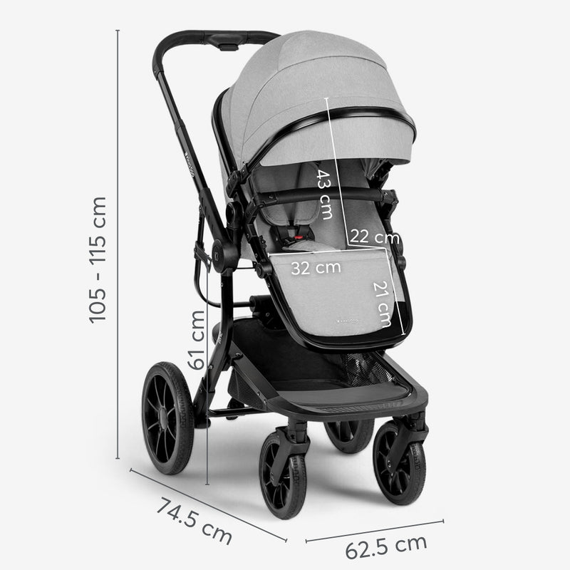 Παιδικό Καρότσι Irene 3 In 1 Army Green KikkaBoo