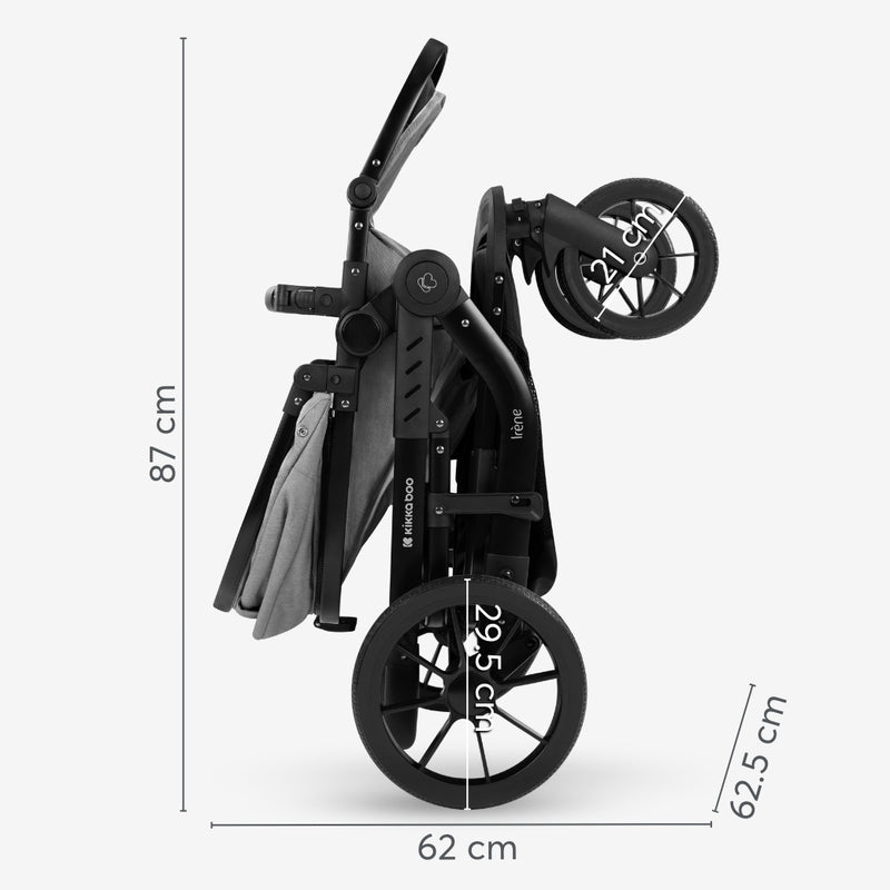 Παιδικό Καρότσι Irene 3 In 1 Army Green KikkaBoo