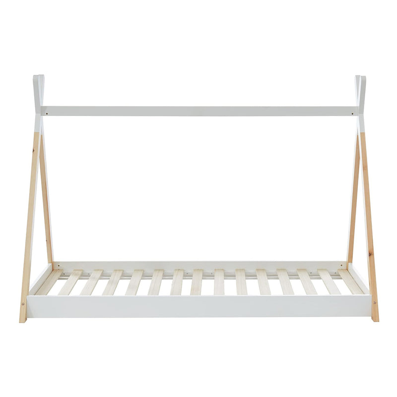Παιδικό Κρεβάτι Munk Λευκό/ Φυσικό Ξύλο 190x90cm