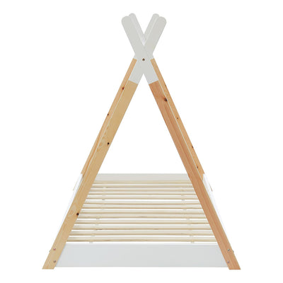 Παιδικό Κρεβάτι Munk Λευκό/ Φυσικό Ξύλο 190x90cm