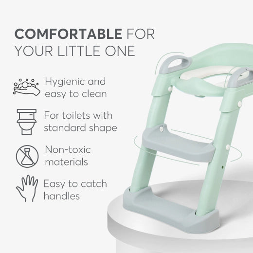 Κάθισμα Τουαλέτας Με Σκάλα Lea Mint KikkaBoo