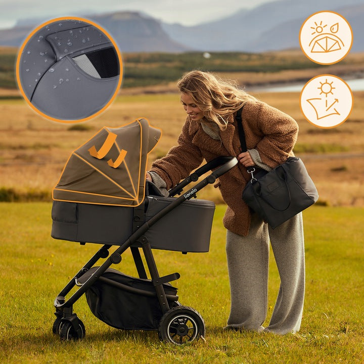 Βρεφικό Καρότσι Amber Plus 3 σε 1 Gray Graphite Lionelo