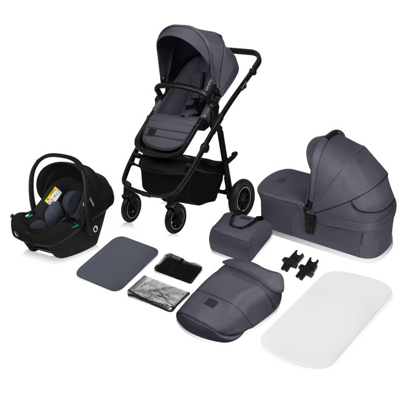 Βρεφικό Καρότσι Amber Plus 3 σε 1 Gray Graphite Lionelo