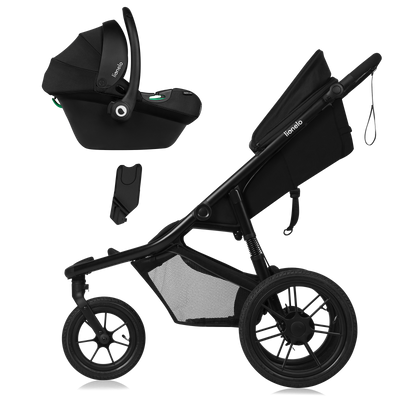 Βρεφικό Καρότσι Azura Black Onyx Lionelo