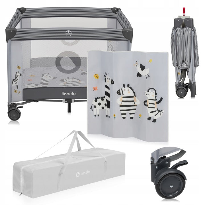 Παρκοκρέβατο Bonnie Gray Stone Lionelo